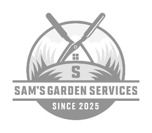 sams garden services logo upscaled transparent light greyscale